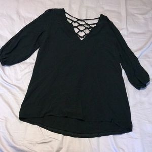 Black 3/4 Sleeve Blouse!